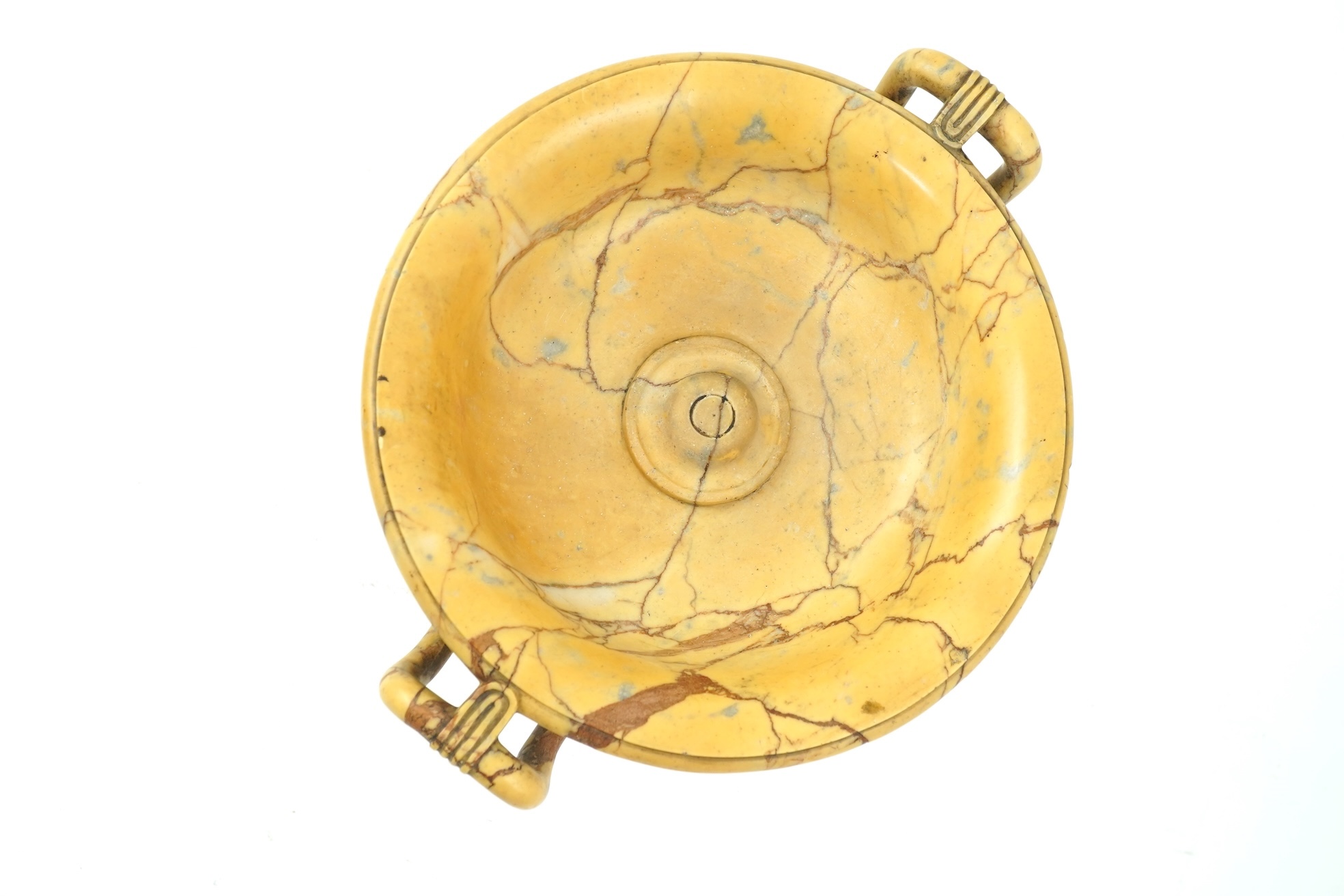 An Italian Grand Tour sculpted sienna marble tazza, c.1830